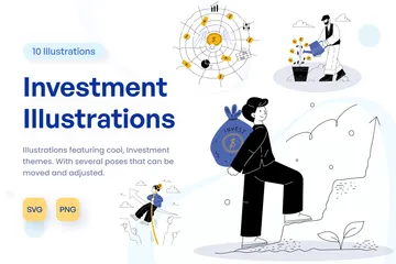 Investition Illustrationspack