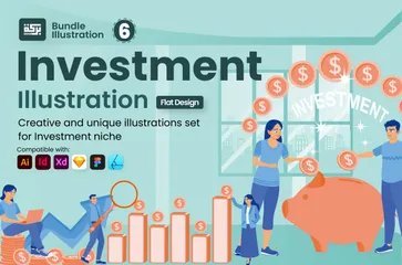 Investition Illustrationspack