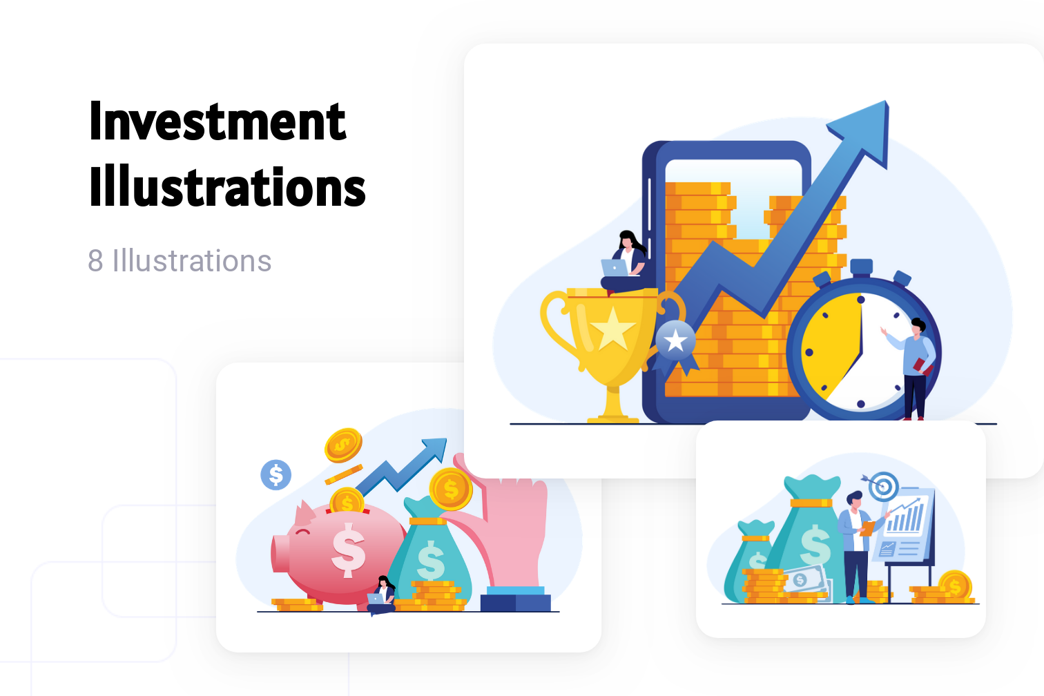 Premium Investment Illustration Pack From People Illustrations