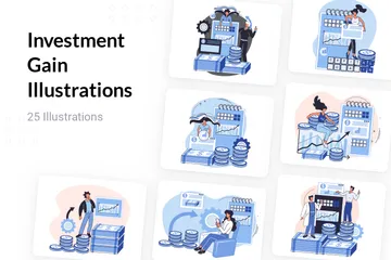 Investment Gain Illustration Pack