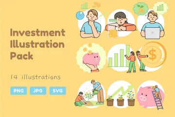 Investitions-Illustrationspaket Illustrationspack