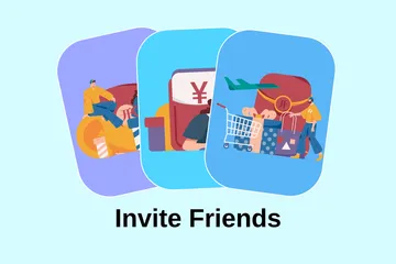 Invite Friends Illustration Pack