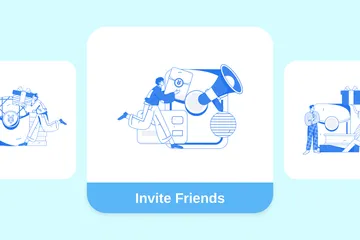 Invite Friends Illustration Pack