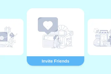 Inviter des amis Pack d'Illustrations