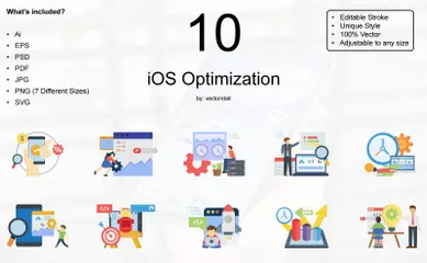 IOS Optimisation Illustration Pack