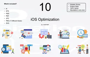 IOS Optimization Illustration Pack