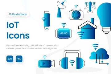 IoT-Symbole Illustrationspack