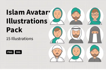 Islam Avatars Illustration Pack