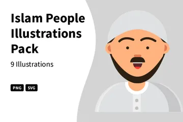 Islam People Illustration Pack
