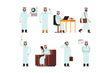 Islamic Man Illustration Pack