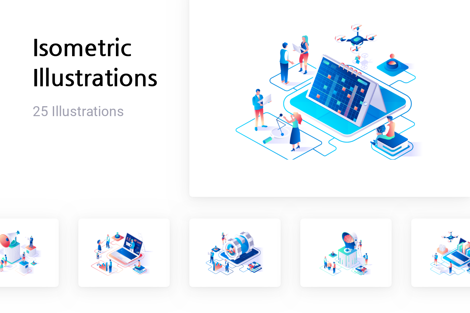 Premium Isometric Illustration pack from People Illustrations