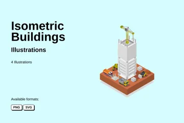 Isometric Buildings Illustration Pack