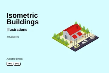 Isometric Buildings Illustration Pack