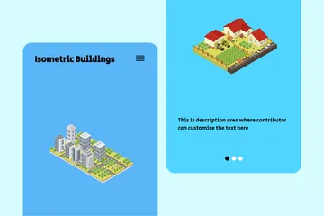 Isometric Buildings Illustration Pack