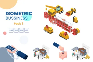 Isometric Business Illustration Pack