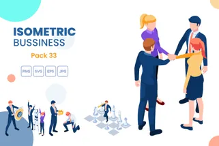 Isometric Business Concept Set 33