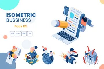 Isometric Business Concept Set 65 Illustration Pack