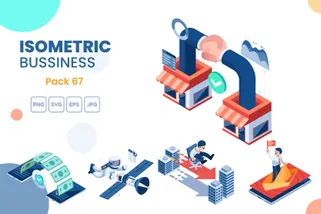 Isometric Business Concept Set 67