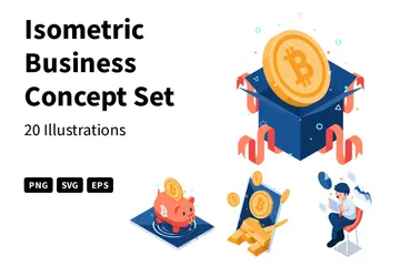 Isometric Business Illustration Pack