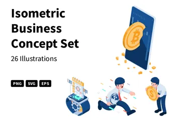 Isometric Business Illustration Pack