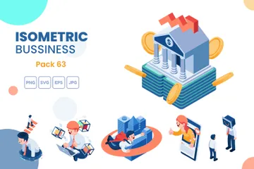 Isometric Business Illustration Pack