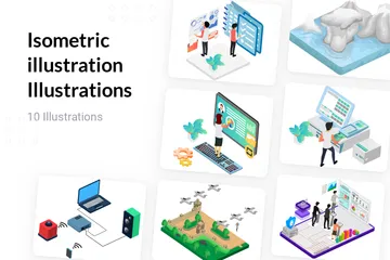 Isometric Illustration Illustration Pack