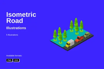 Isometric Road Illustration Pack
