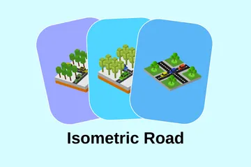 Isometric Road Illustration Pack