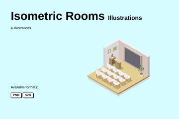 Isometric Rooms Illustration Pack