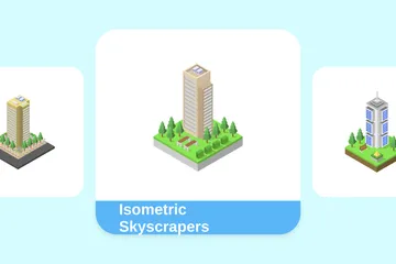 Isometric Skyscrapers Illustration Pack