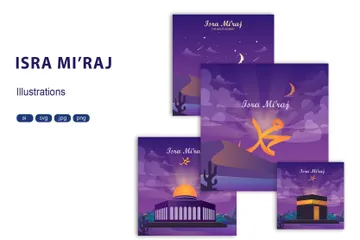 Isra And Mi'raj Illustration Pack