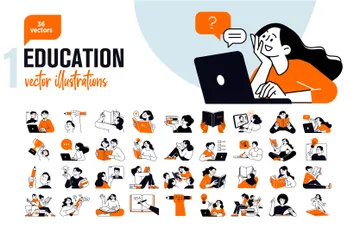 Formazione scolastica Illustration Pack