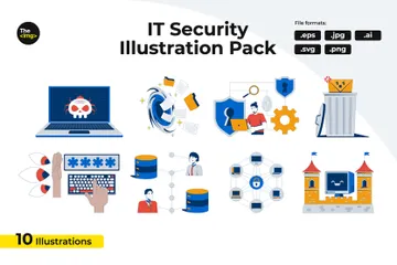 IT Security And Data Protection Illustration Pack