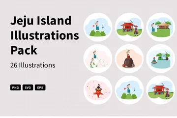 Jeju Island Illustration Pack