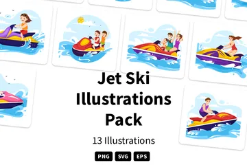 Jet ski Pack d'Illustrations