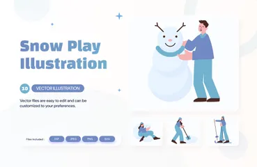 Jeu de neige Pack d'Illustrations