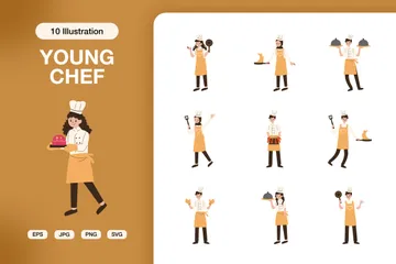 Jeune Cuisinier Pack d'Illustrations