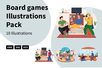 Jeux de société Pack d'Illustrations