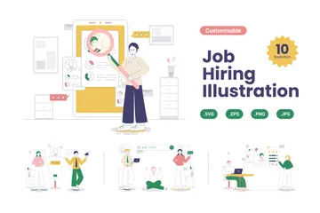 Job Hiring Illustration Pack