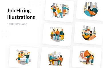 Job Hiring Illustration Pack