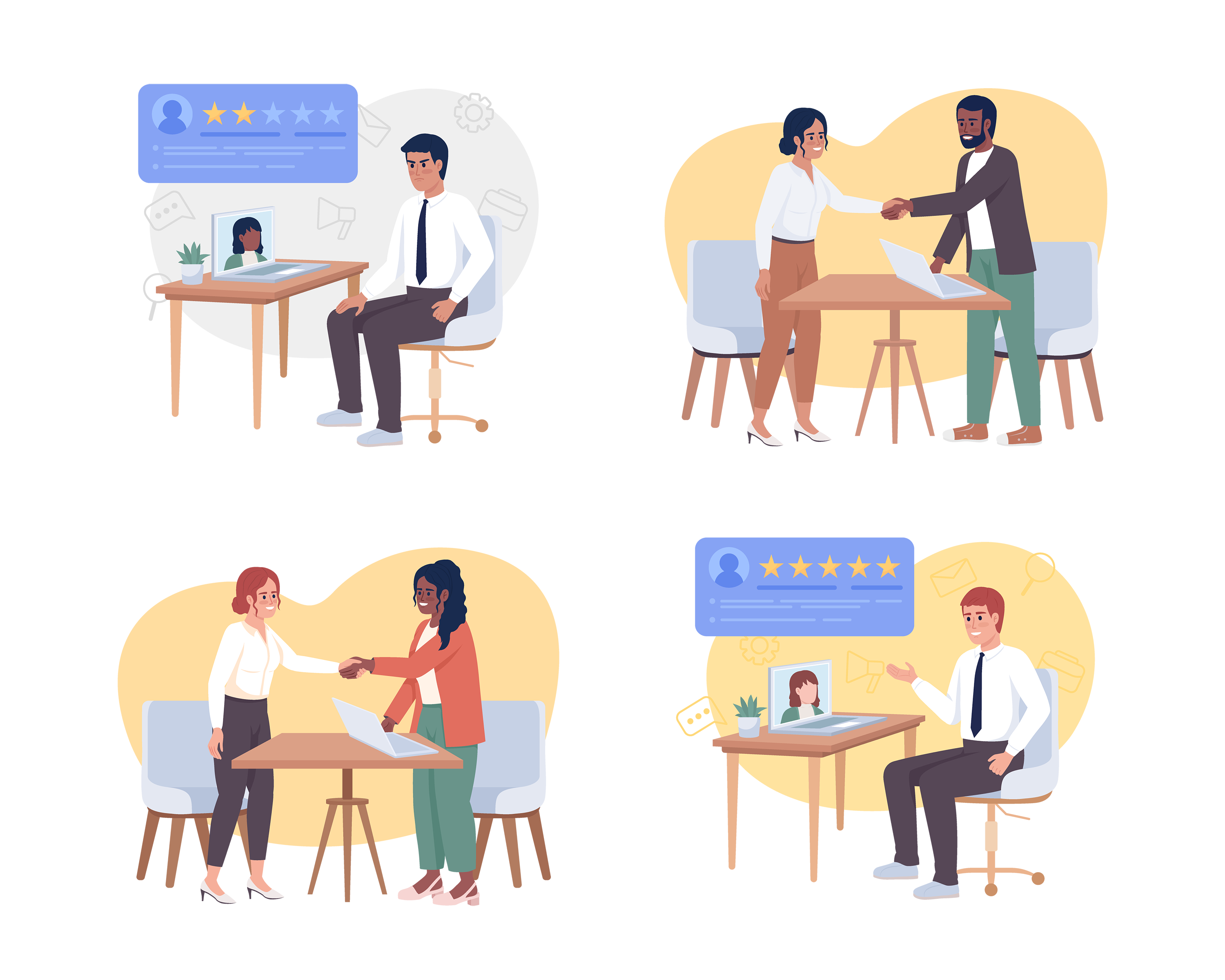 Premium Job Interview Illustration Pack From Business Illustrations 4820