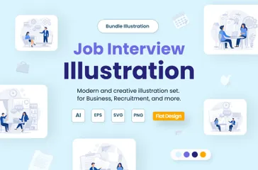 Job Interview Illustration Pack