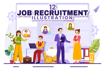 Job Recruitment Illustration Pack