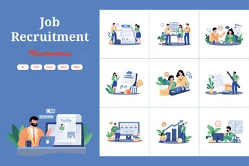 Job Recruitment Illustration Pack