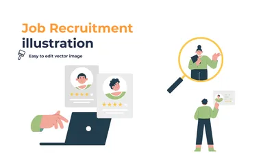 Job Recruitment Illustration Pack