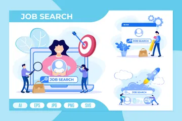Job Search Illustration Pack