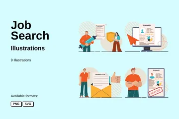 Job Search Illustration Pack