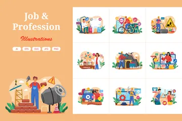 Jobs & Professions Illustration Pack