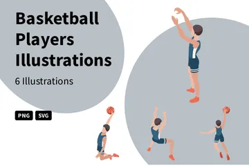 Jogadores de basquete Pacote de Ilustrações