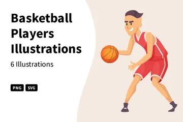 Jogadores de basquete Pacote de Ilustrações